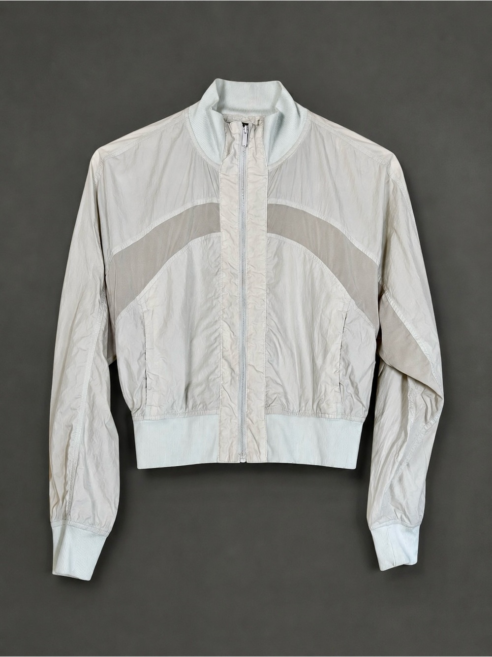 Lululemon Cropped Track Jacket – Ice Grey – Size 2